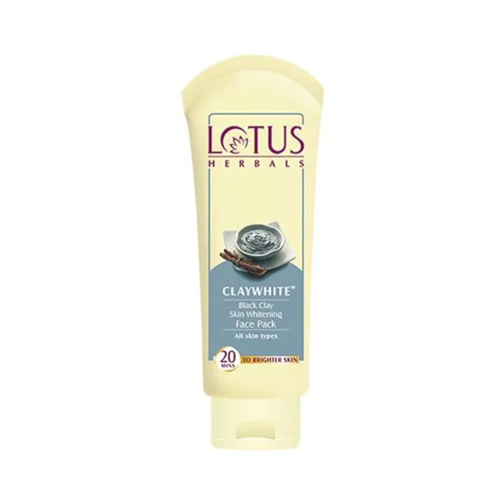 Lotus Herbals Clay white Black Clay Skin Whitening Face Pack, 120 g