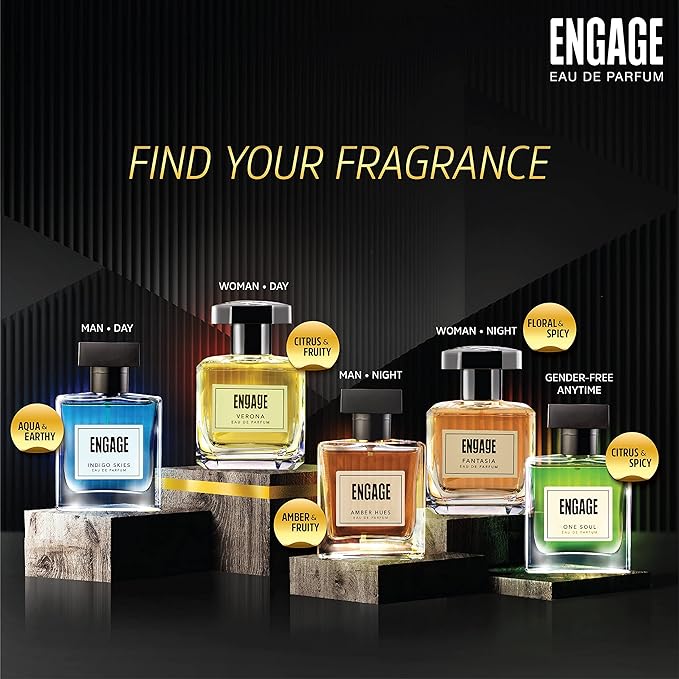 Engage Verona Perfume for Women, Long Lasting Perfume, Citrus and Fruity Fragrance Scent, for Everyday Use, Gifts for Women, Free Tester with pack, 100ml