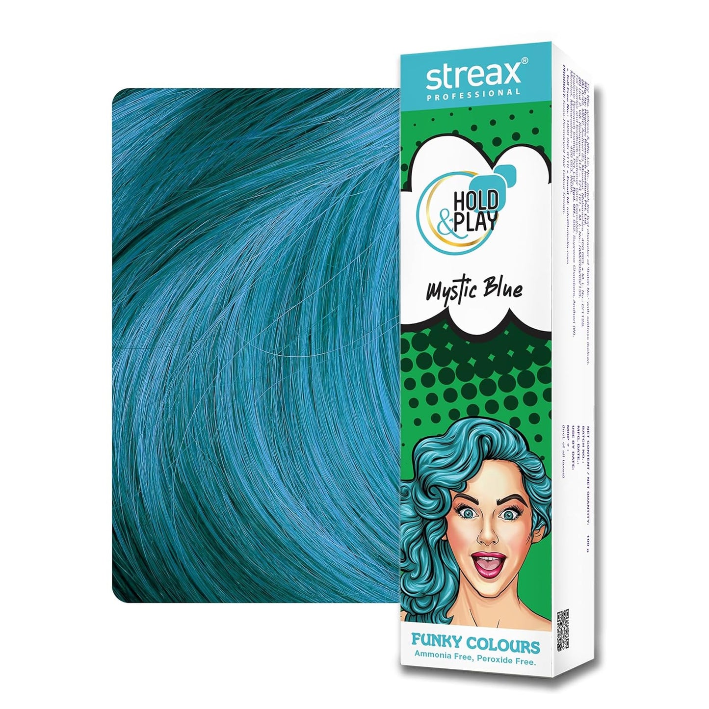 Streax Professional Hold & Play Funkey Colour - Glorious Green, 100 Grams