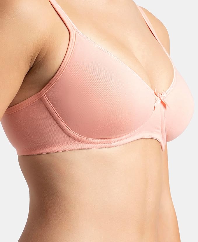 Jockey 1722 Women's Wirefree Non Padded Super Combed Cotton Elastane Stretch Medium Coverage 34B
