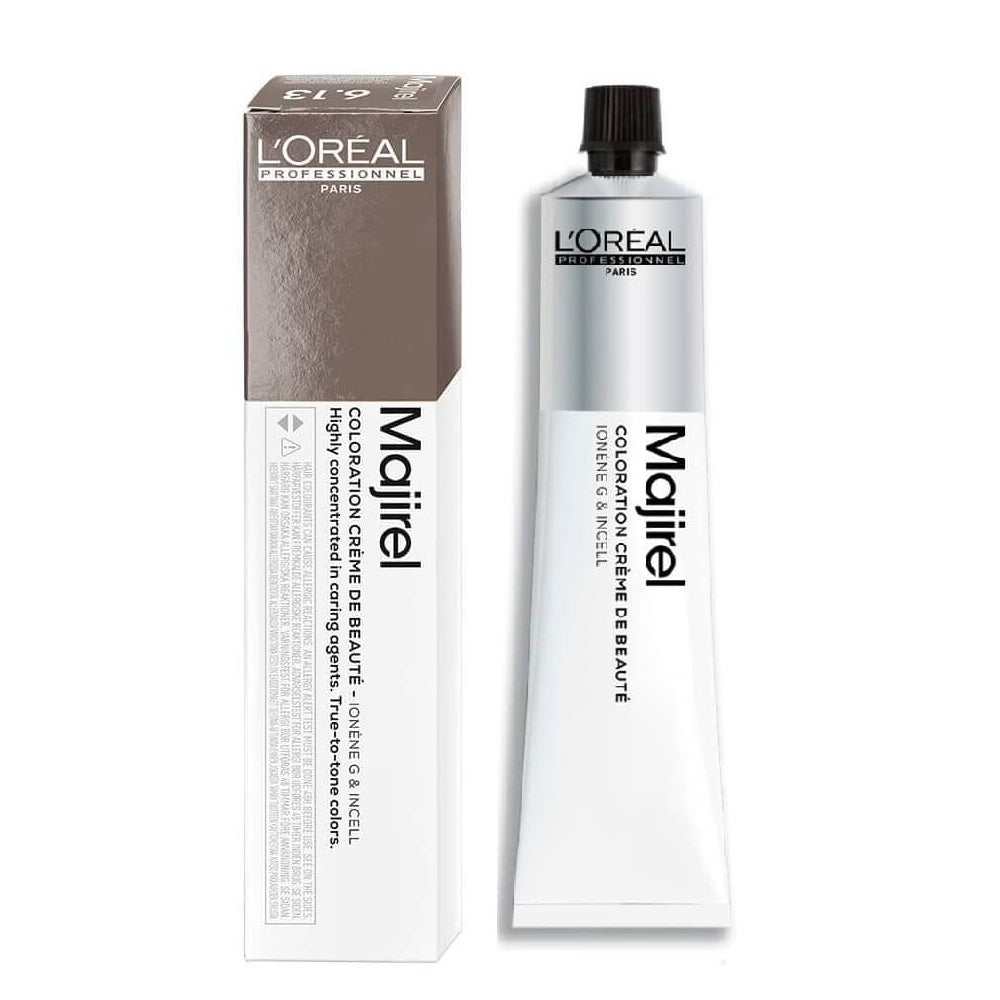 L'Oréal Professionnel Majirel Permanent Hair Dye 6.13 Dark Ash Golden Blonde 50ml