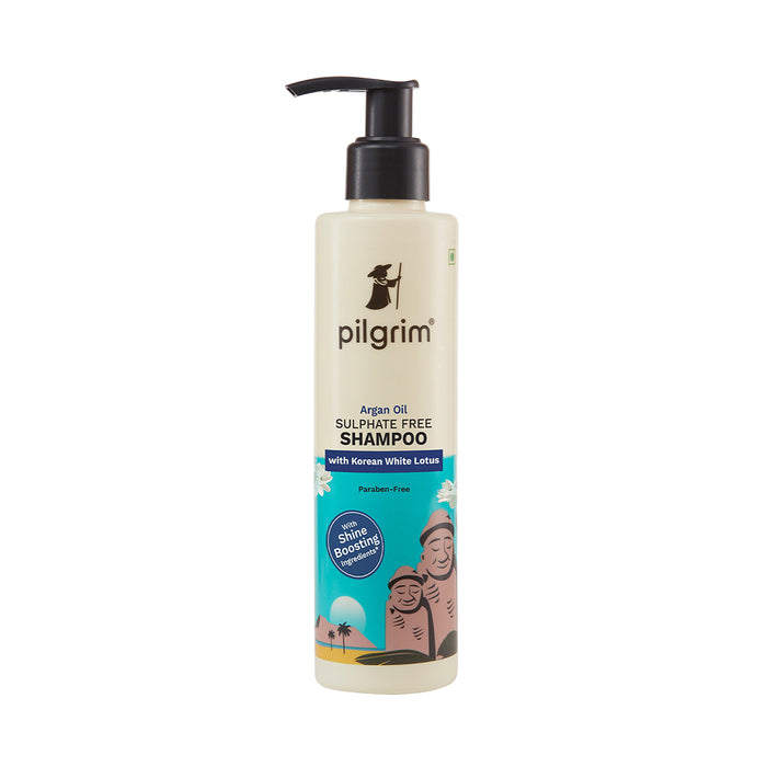 Pilgrim Sulfate Free Shampoo with Argan Oil, Camellia & White Lotus (250 gm)