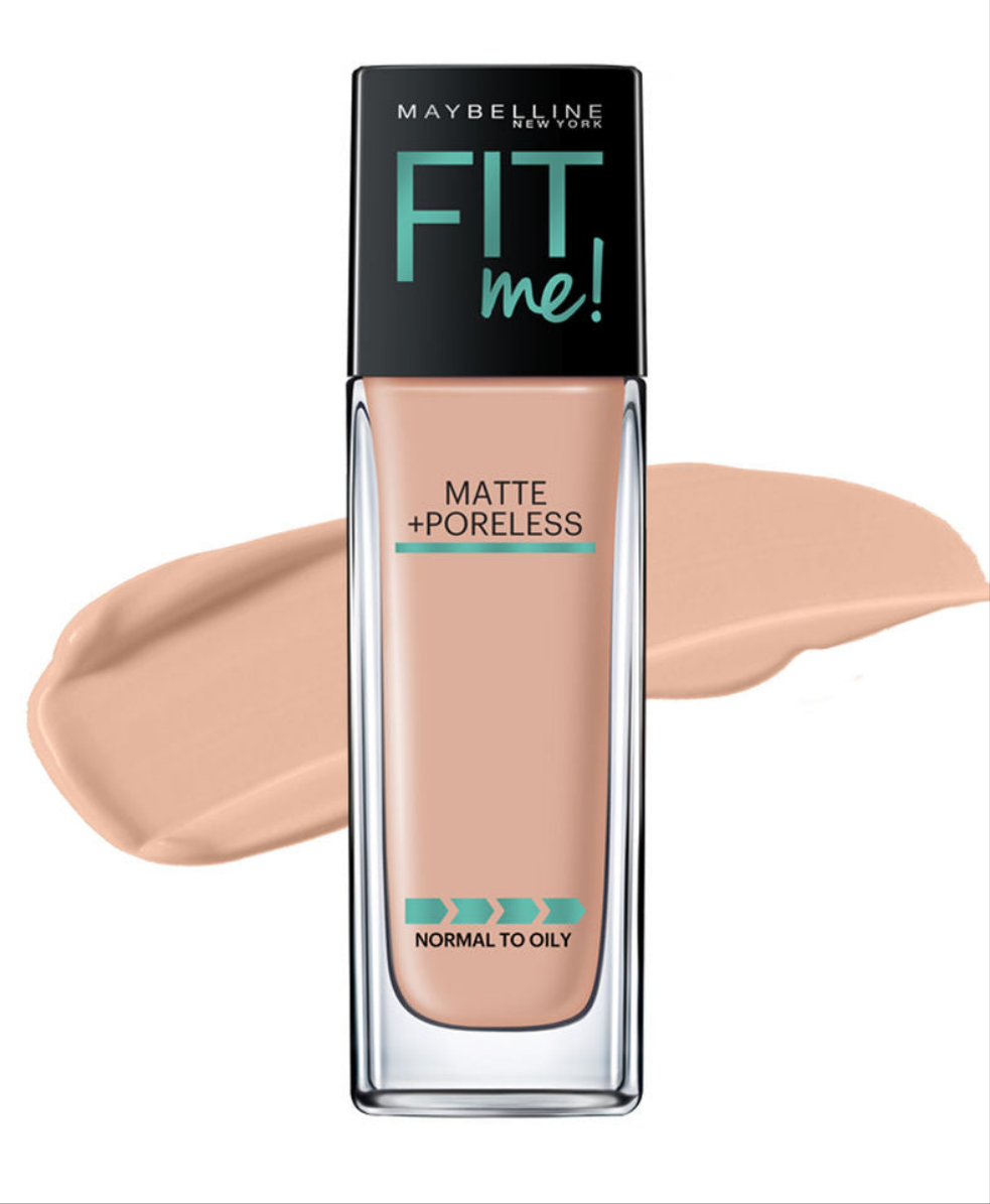 Maybelline New York Fit Me Matte+Poreless Liquid Foundation With Pump - 125 Nude Beige (30ml)