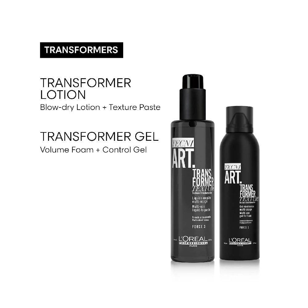 L'Oreal Professionnel Transformer Lotion, 150ml | Smooths & Protects| Adds Texture and Definition| Provides Heat Protection with Medium Hold