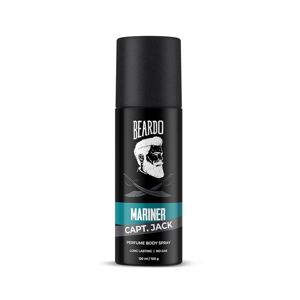 Beardo Mariner Capt Jack Perfume Body Spray, 120ml | Long Lasting No Gas Deo For Men 150ml