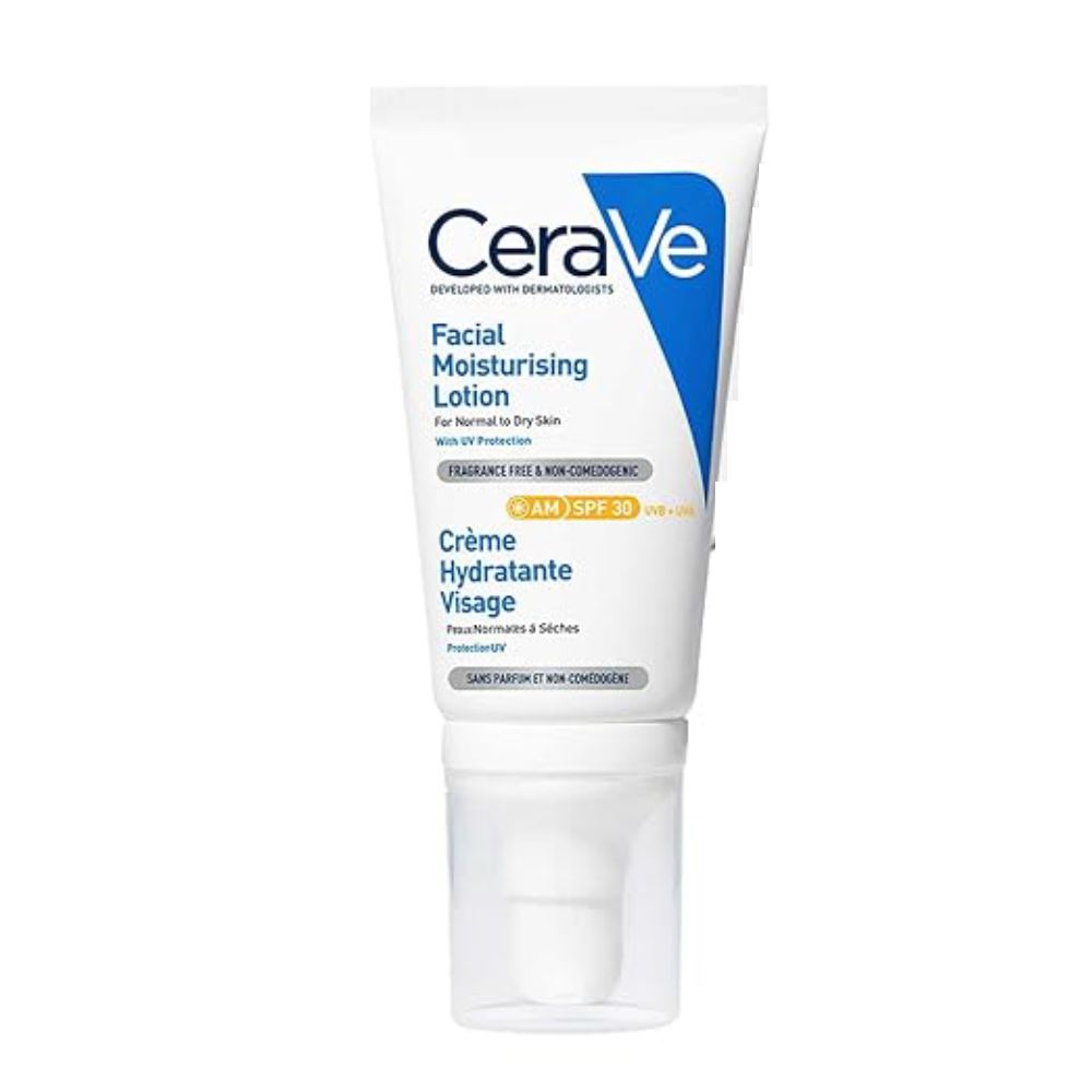 CeraVe AM Facial Moisturizing Lotion For Normal to Dry Skin (52ml) - Broad Spectrum SPF 30 Sunscreen, Non-Comedogenic, Paraben-Free And Fragrance-Free Lotion