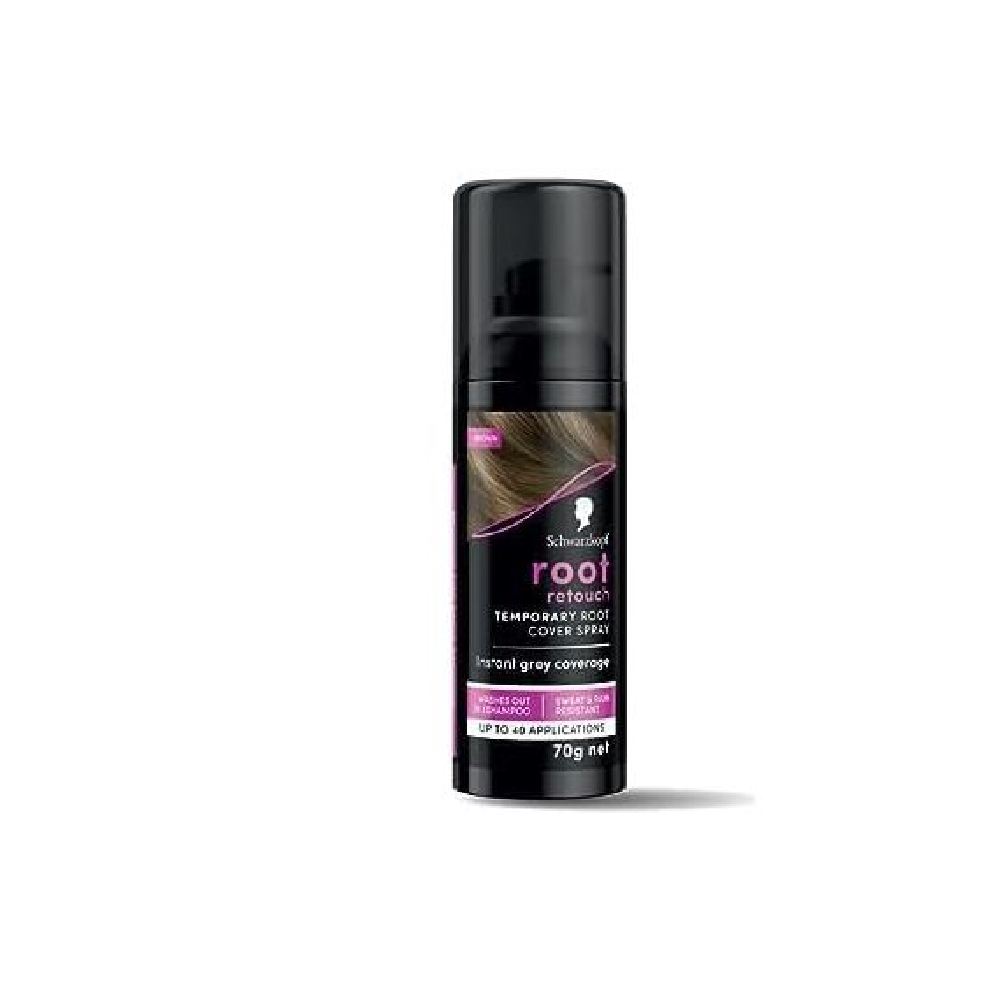 Schwarzkopf Root Retouch Temporary Root Cover Spray For Instant Grey Coverage - Brown 1