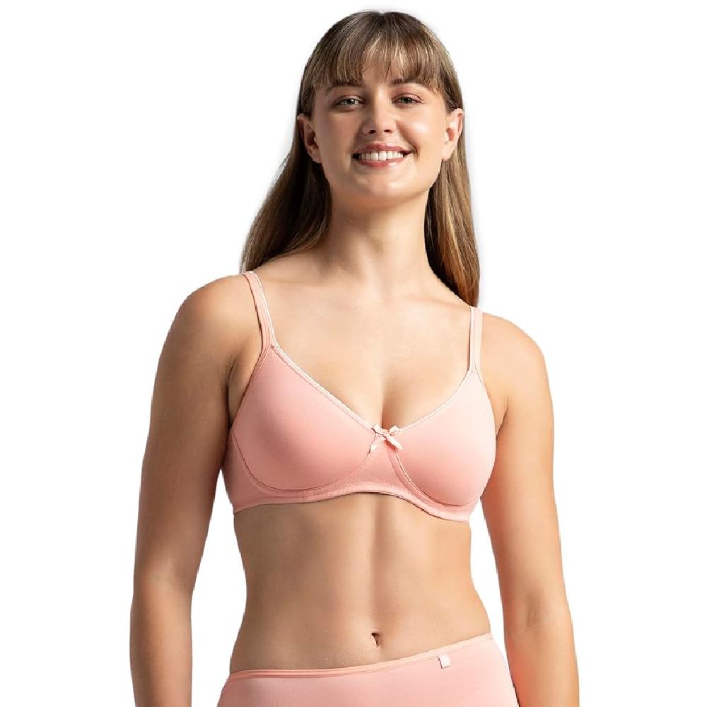 Jockey 1722 Women's Wirefree Non Padded Super Combed Cotton Elastane Stretch Medium Coverage 34B