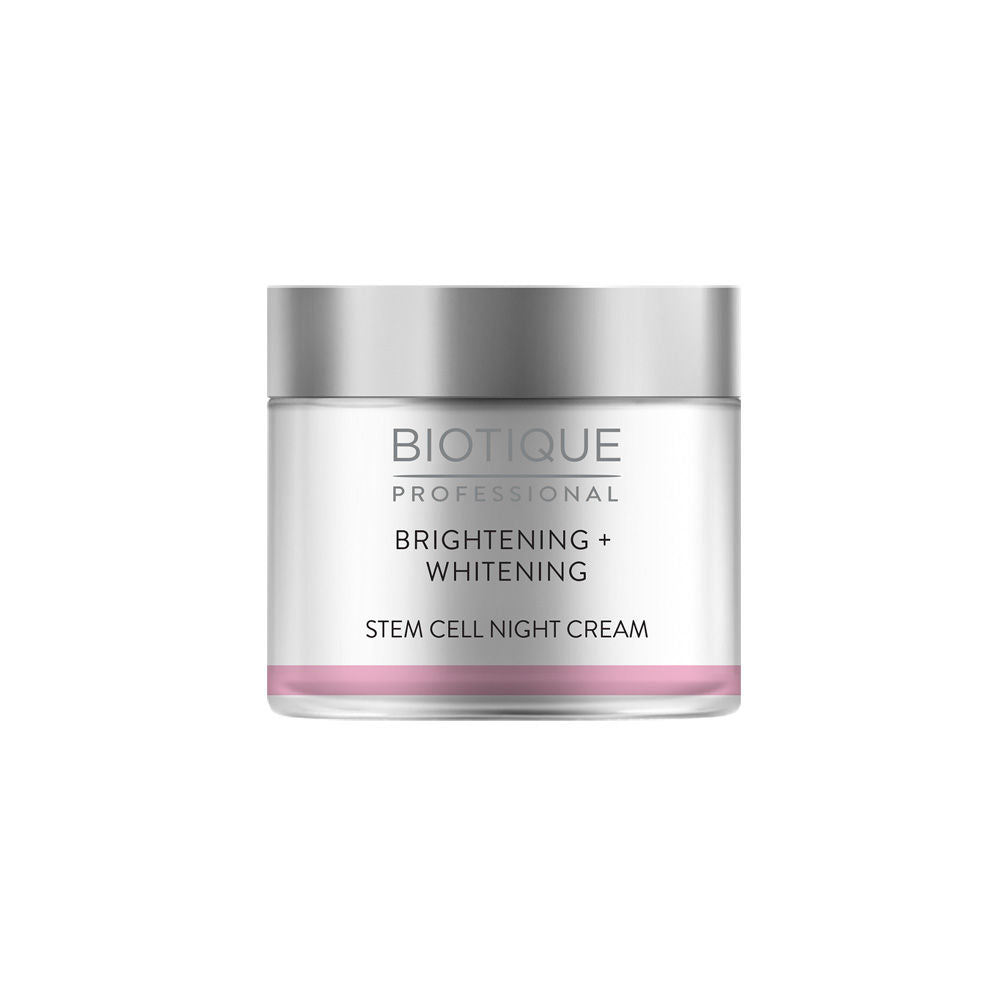 Biotique Professional Brightening + Whitening Stem Cell Night Cream (50g)