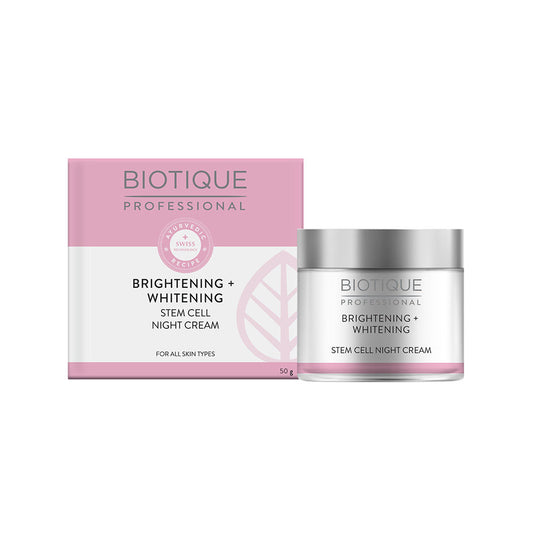 Biotique Professional Brightening + Whitening Stem Cell Night Cream (50g)