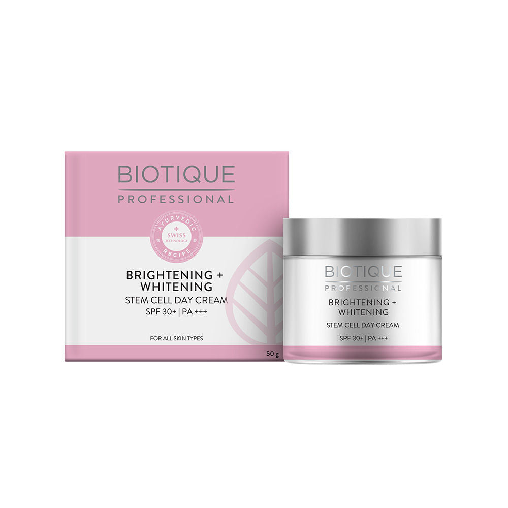 Biotique Professional Brightening + Whitening Stem Cell Day Cream SPF 30 (50g)