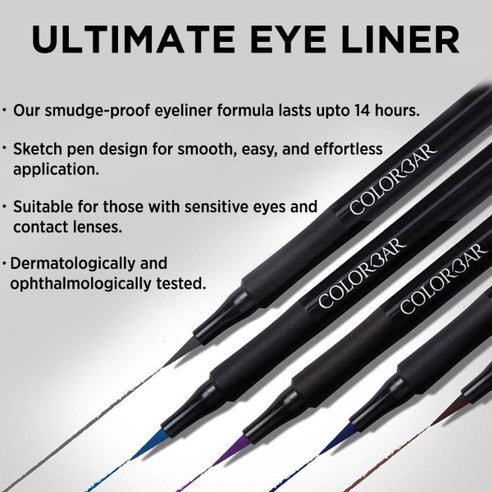 Colorbar Ultimate Eye Liner - Black (1ml)