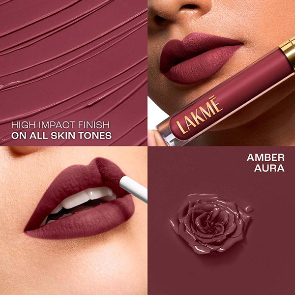 Lakme Rouge Bloom Matte Lip Liquid Amber Aura 306