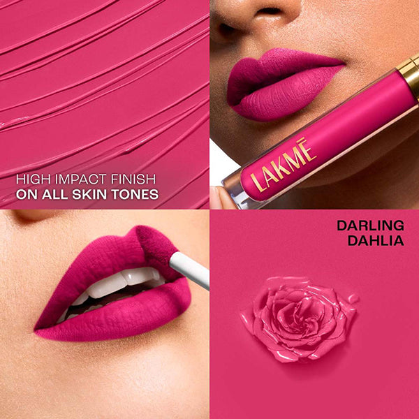 Lakme Rouge Bloom Matte Lip Liquid Daring Dahlia 201