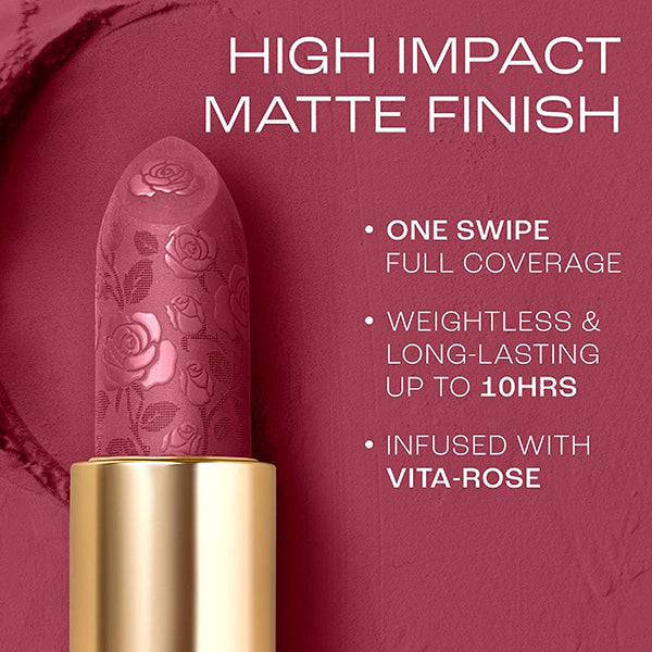 Lakme Rouge Bloom Powder Matte Bullet Pink Poppy 202