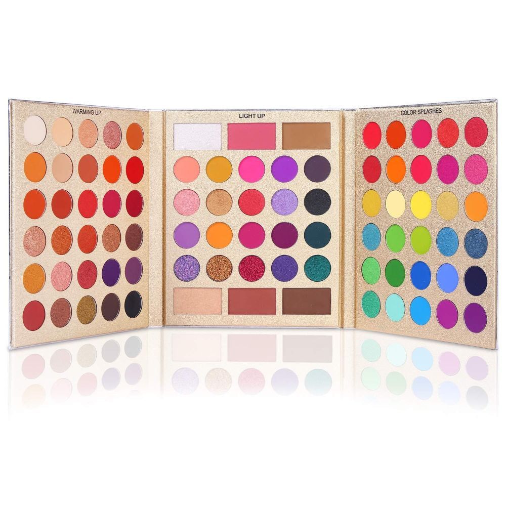 Pretty all set UCANBE Holiday Gift Set Pro 86 Colors Makeup Kit Matte Shimmer Eye Shadow Highlighters Contour Blush Powder All In One Makeup Pallet 86 ml (Multi colour)
