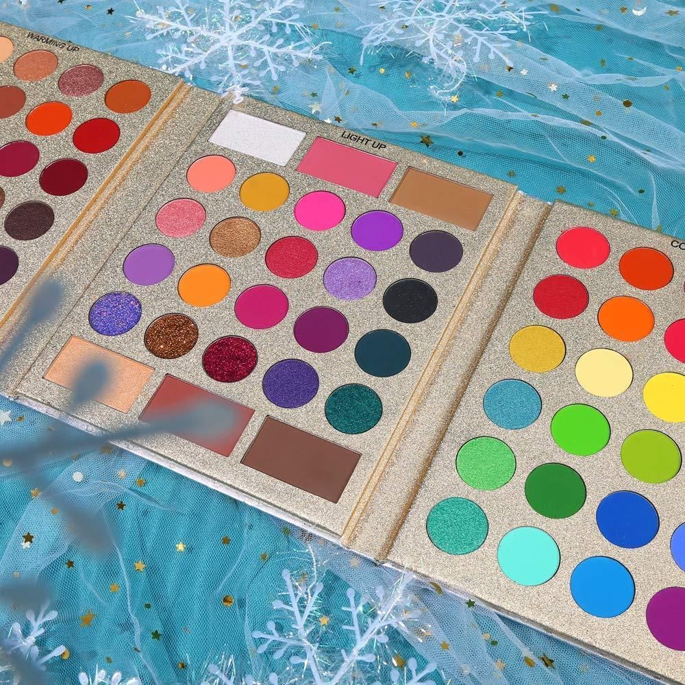 Pretty all set UCANBE Holiday Gift Set Pro 86 Colors Makeup Kit Matte Shimmer Eye Shadow Highlighters Contour Blush Powder All In One Makeup Pallet 86 ml (Multi colour)
