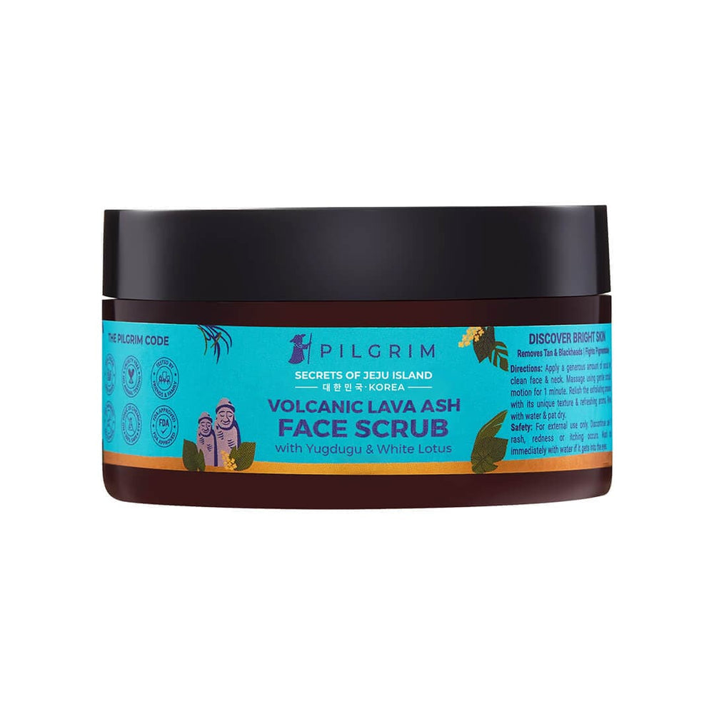 Pilgrim Volcanic Lava Ash Face Scrub with Yugdugu & White Lotus 100 gm