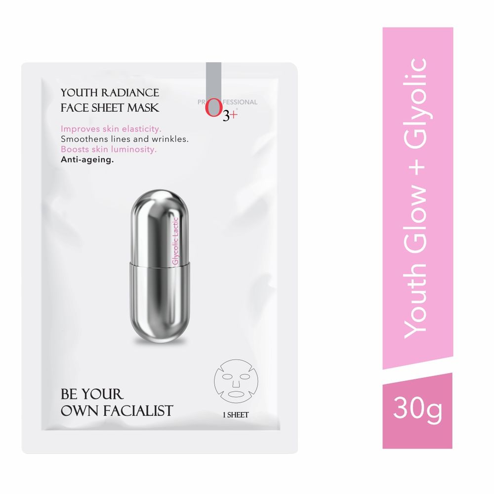 O3+ Facialist Youth Radiance Sheet Mask With Glycolic (30g)
