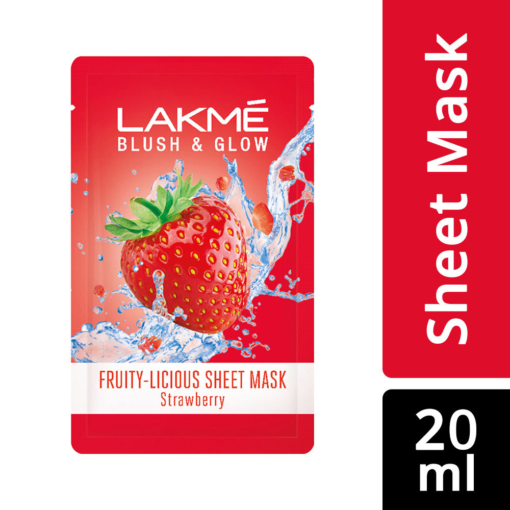 Lakme Blush & Glow Sheet Mask - Strawberry (20ml)