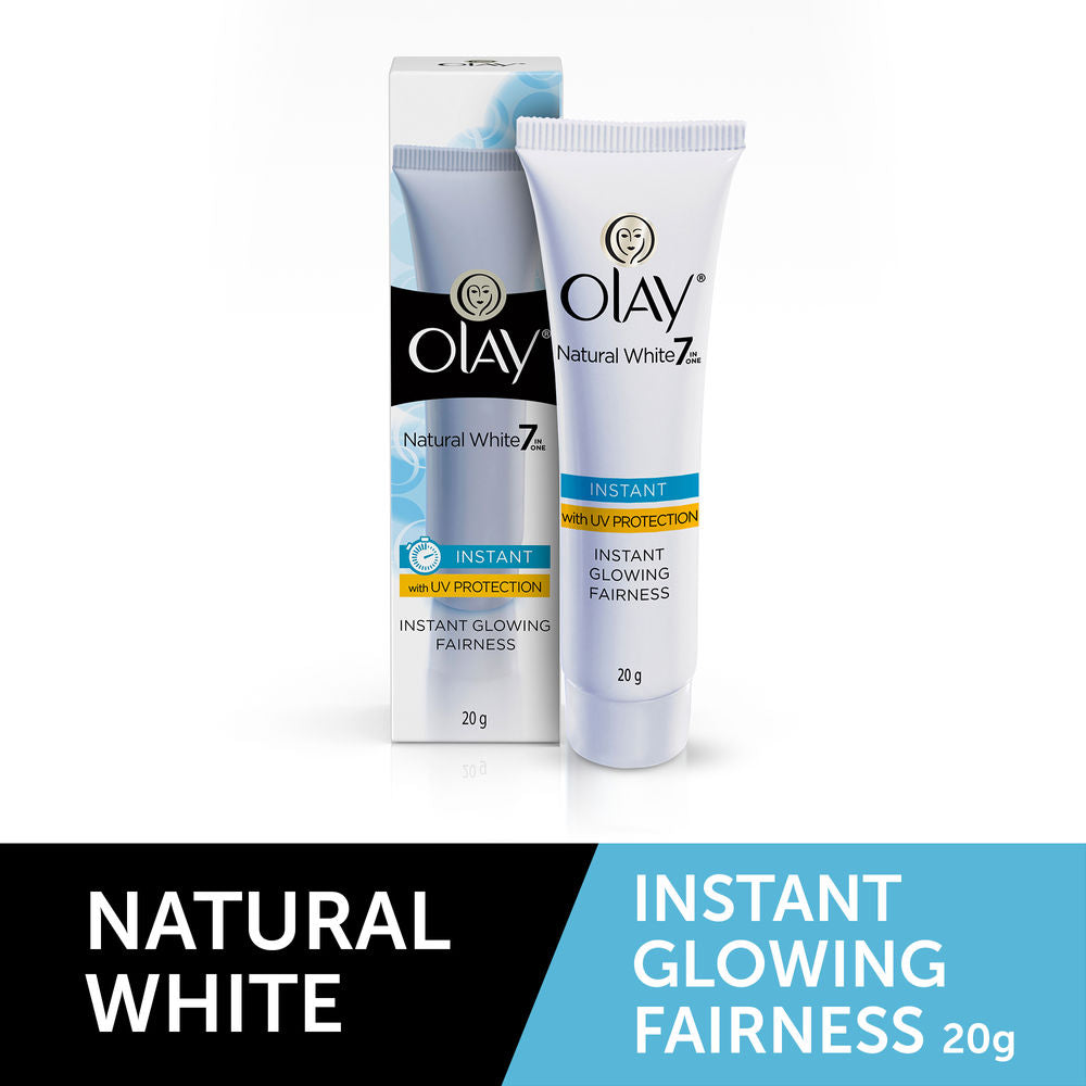 Olay Natural White Instant Glowing Fairness Skin Cream with UV Protection (20g)