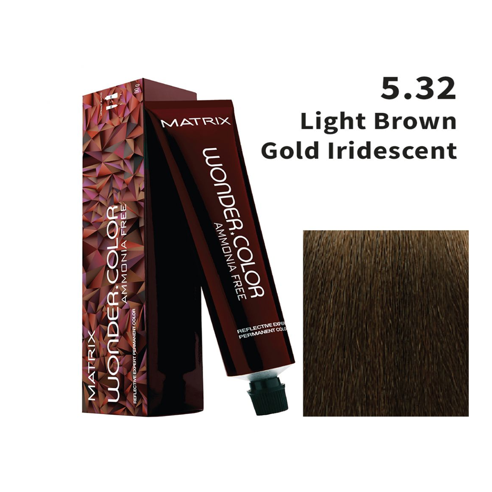 Matrix Wonder Color Ammonia Free 5.32 (Light Brown With Gold Iridescent)