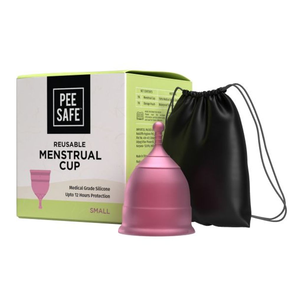 Pee Safe US FDA Approved Reusable Menstrual Cup with Medical Grade Silicone for Women - Small (1N) (1Pc)