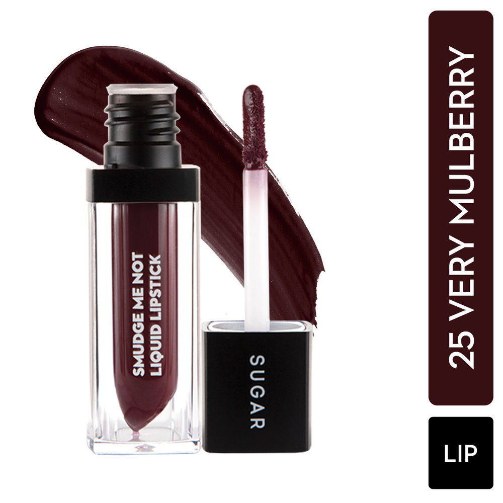 SUGAR Smudge Me Not Liquid Lipstick - 25 Very Mulberry (Deep Berry) (4.5ml)