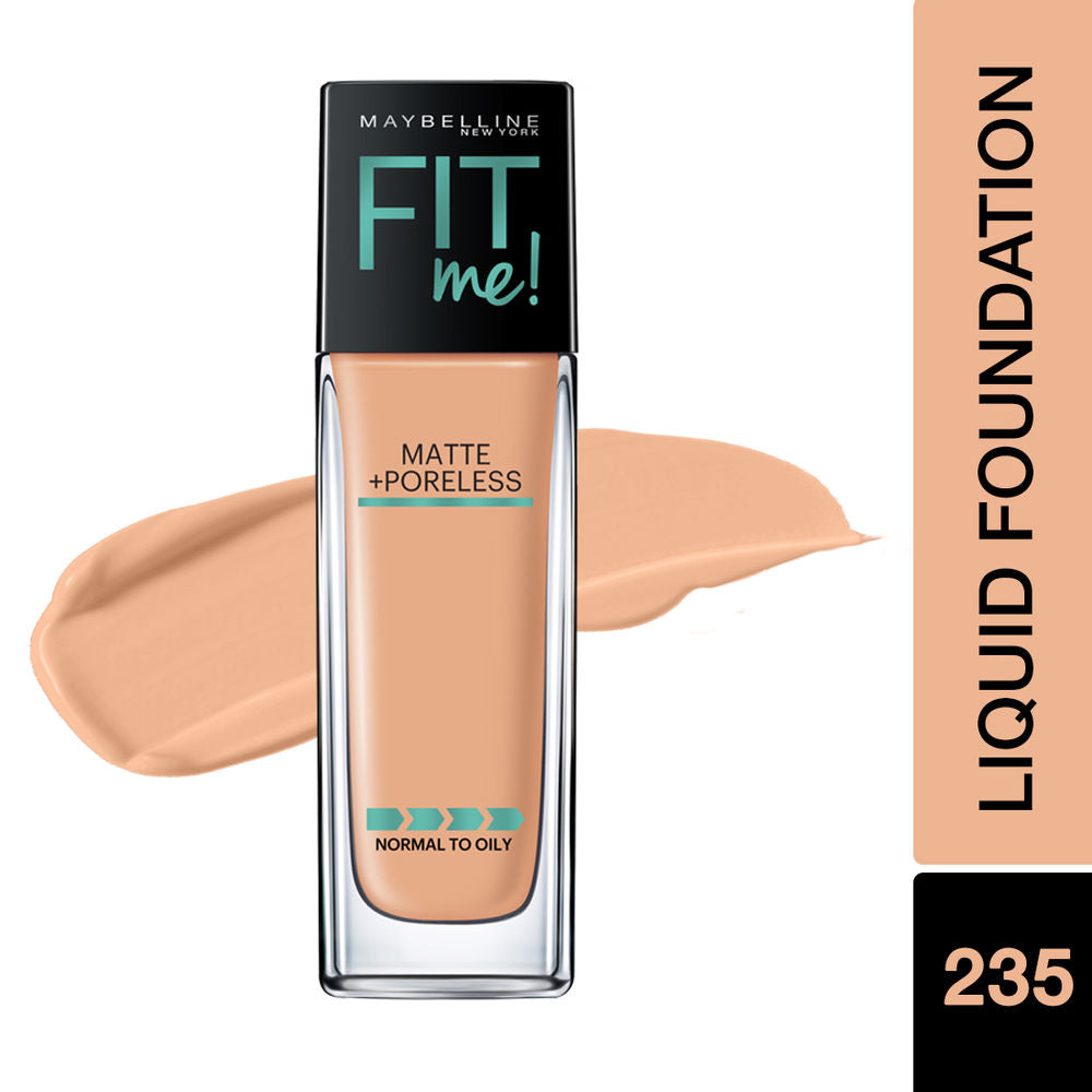 Maybelline New York Fit Me Matte+Poreless Liquid Foundation With Pump - 235 Pure Beige (30ml)