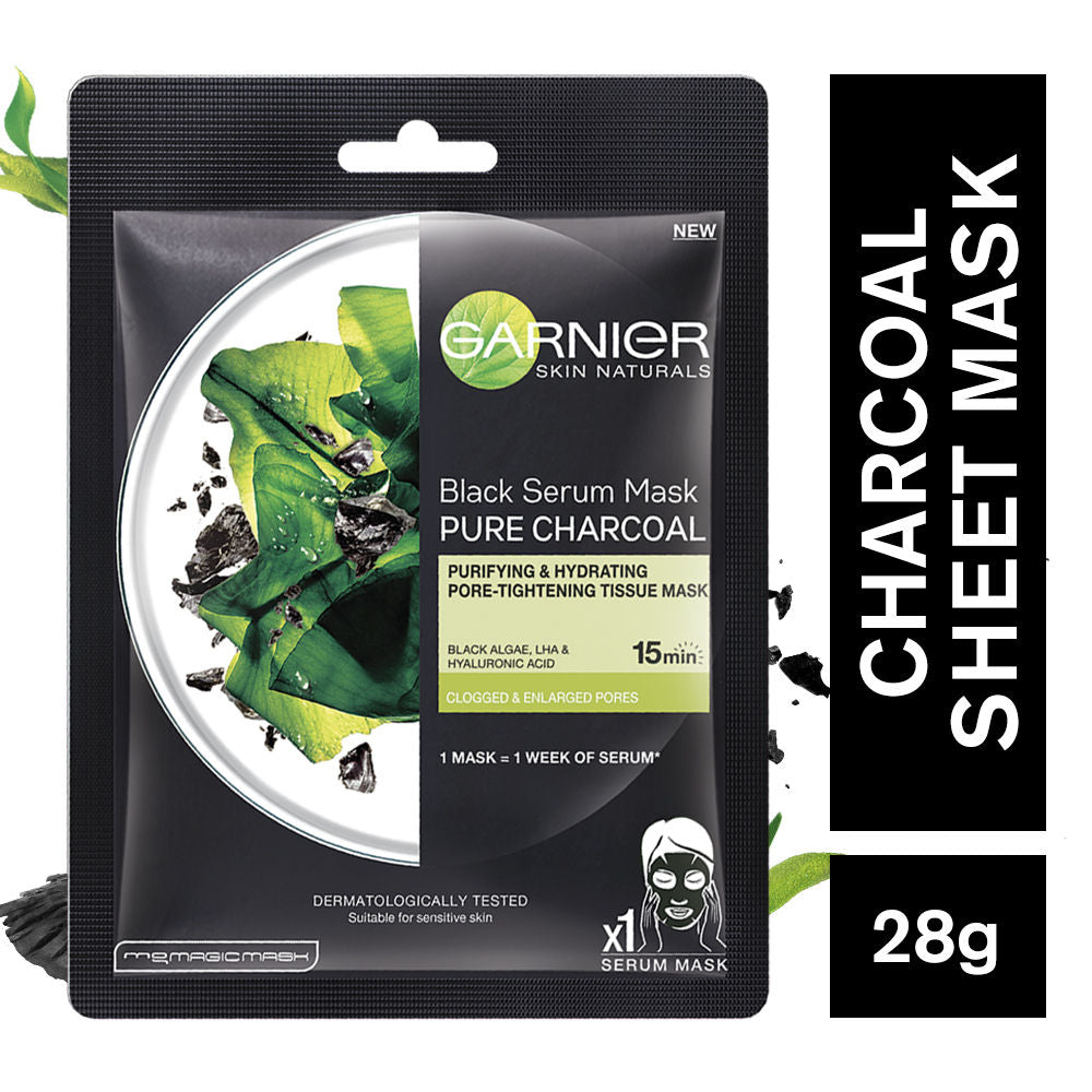 Garnier Skin Naturals Black Serum Mask Pure Charcoal (28gm)
