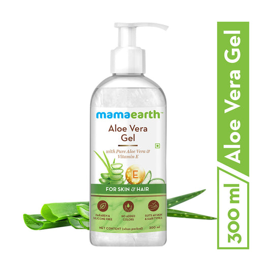 Mamaearth Aloe Vera Gel With Vitamin E For Skin and Hair (300ml)