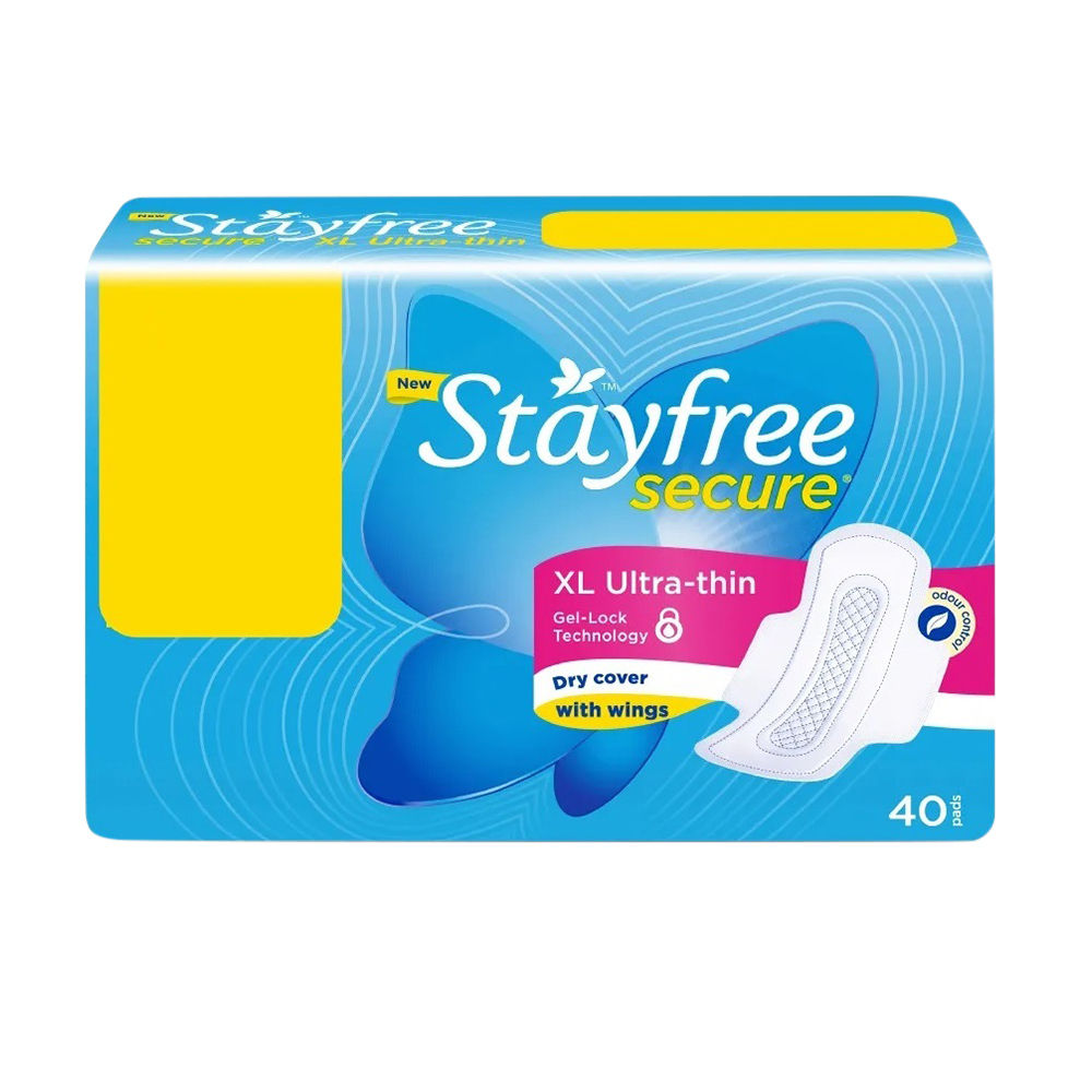 Stayfree Secure XL Ultra-Thin With Wings - 40 Pads