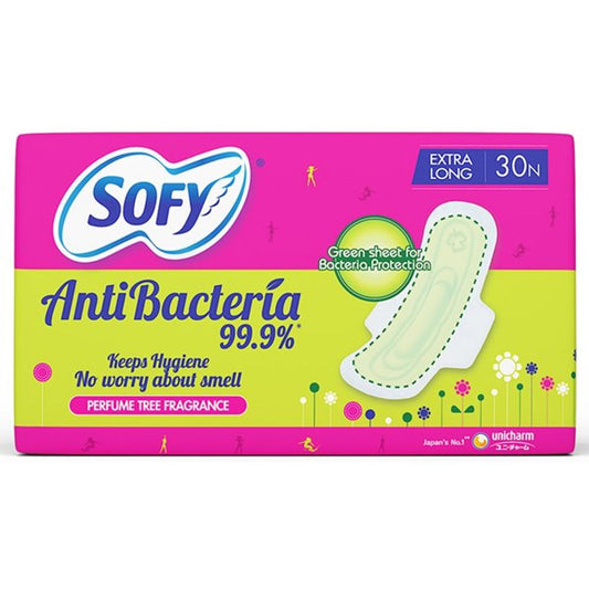 Sofy Antibacteria Extra Long Sanitary Pads - 30 Pads (30 Pads)