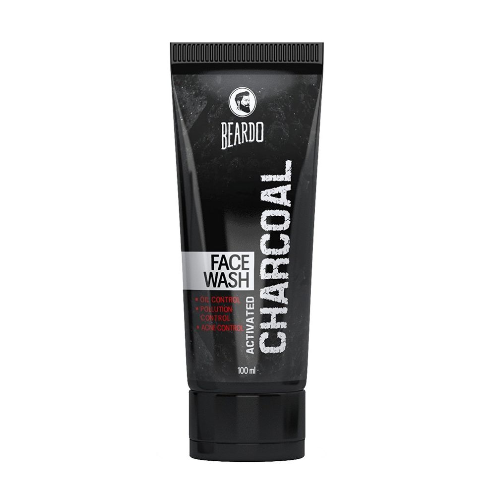 Beardo Activated Charcoal - Acne, Oil & Pollution Control Face Wash (100ml)