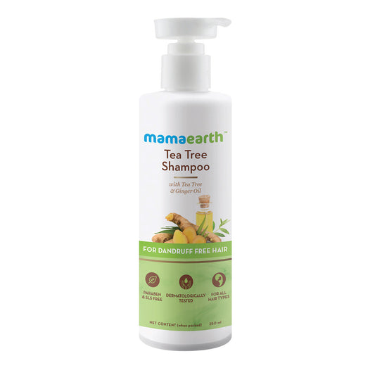Mamaearth Tea Tree Anti Dandruff Shampoo With Ginger Oil (250ml)
