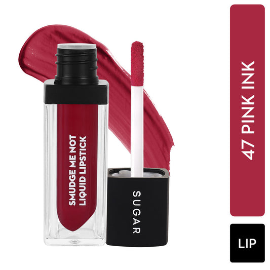 SUGAR Smudge Me Not Liquid Lipstick - 47 Pink Ink (Deep Pink) (4.5ml)