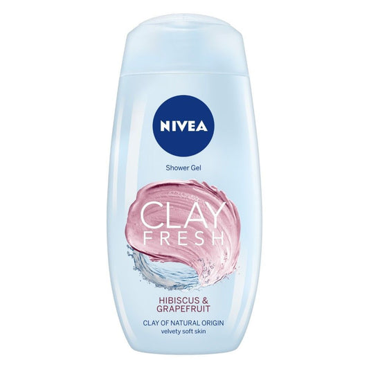 NIVEA Shower Gel Clay Fresh Hibiscus & Grapefruit Clay Body Wash (250ml)