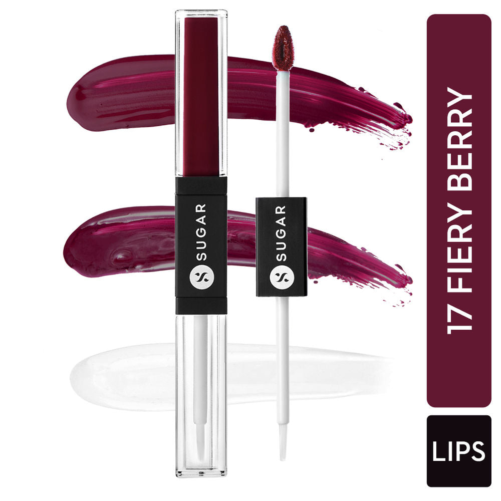 SUGAR Smudge Me Not Lip Duo - 17 Fiery Berry (Marsala) (3.5ml)