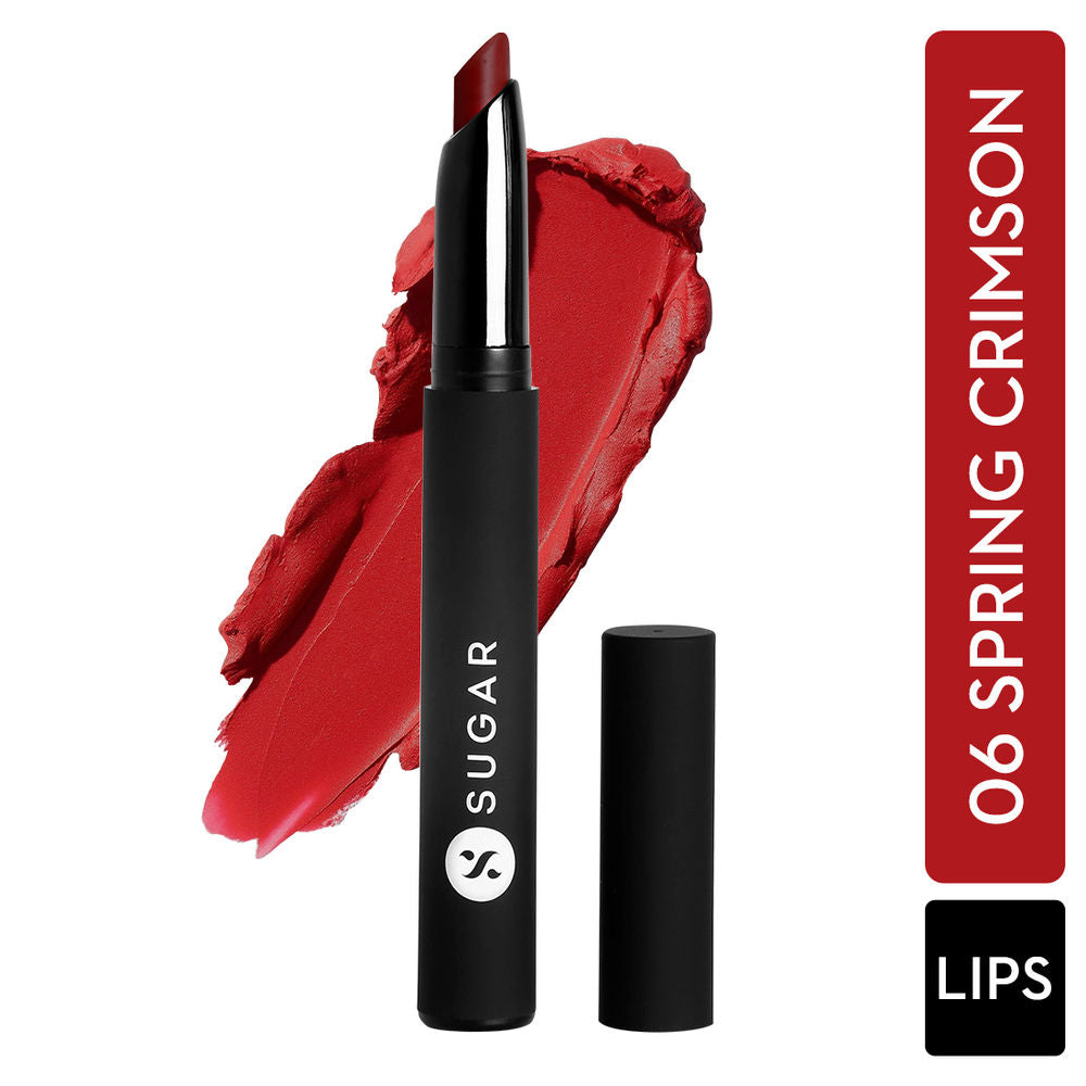 SUGAR Matte Attack Transferproof Lipstick - 06 Spring Crimson (Crimson Red) (2g)
