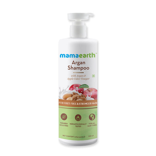 Mamaearth Argan & Apple Cider Vinegar Shampoo For Dry & Frizzy Hair (250ml)