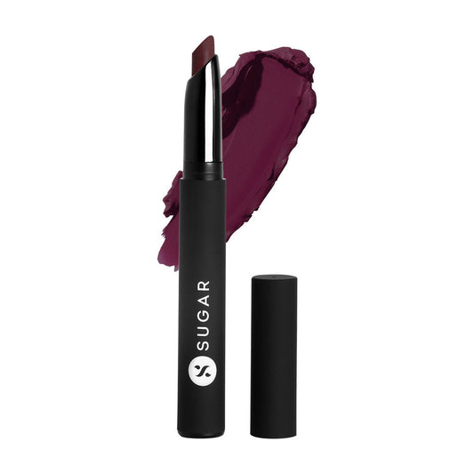 SUGAR Matte Attack Transferproof Lipstick - 13 Plums N Roses (Deep Reddish Plum) (2gm)