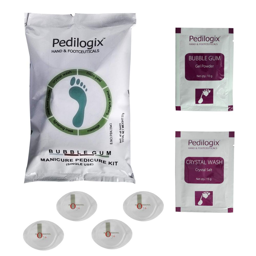 O3+ Pedilogix Bubble Gum Manicure Pedicure Kit (57gm)