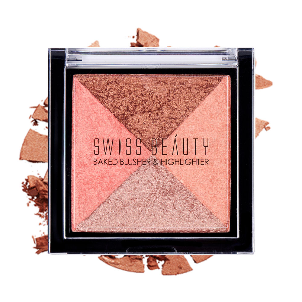 Swiss Beauty Baked Blusher & Highlighter - 01 (7gm)