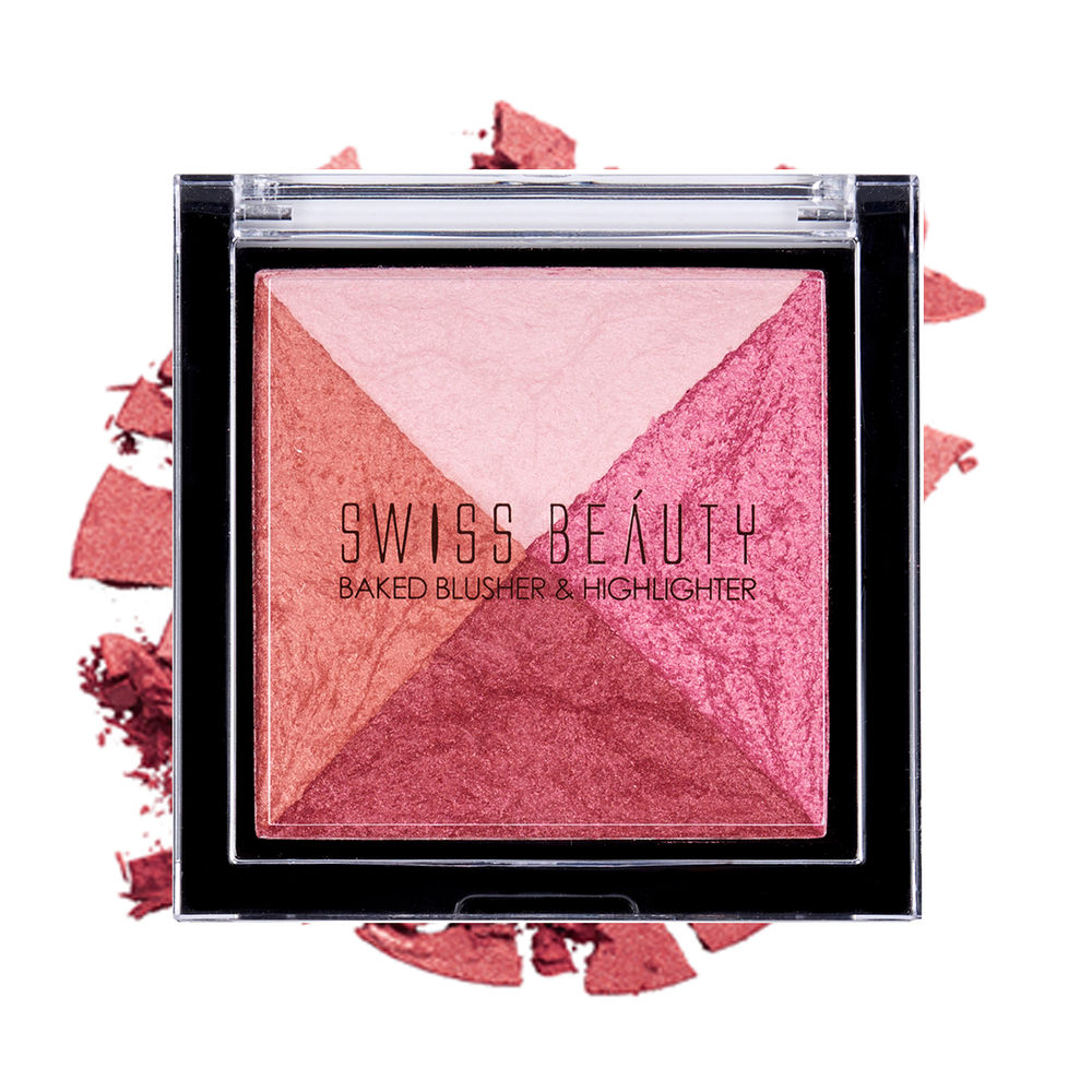 Swiss Beauty Baked Blusher & Highlighter - 02 (7gm)