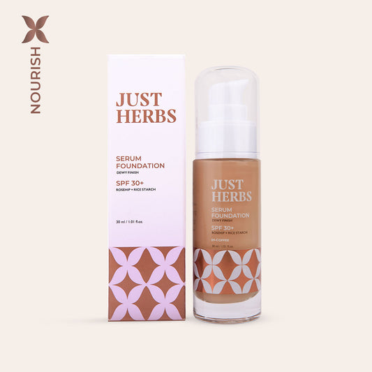 Just Herbs Serum Foundation Dewy Finish SPF 30+ with Rosehip and Rice Starch