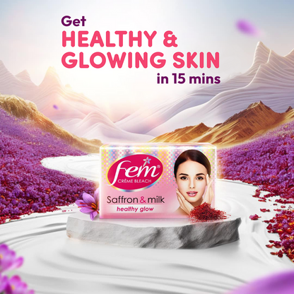 Fem Crème Bleach Saffron & Milk - 314gm