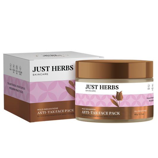 Just Hearbs Petalsoft Anti-tan Rose Face Pack | 60 g
