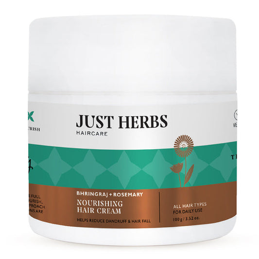 Just Hearbs Hair Cream | Bhringraj & Rosemary | Reduces Dandruff & Hair Fall | 100 gm