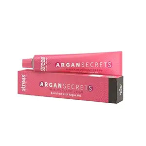 Streax Professional Argan Secrets Hair Colourant Cream - Natural Black 1 (60gm)