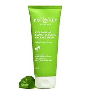 Dot & Key CICA Calming Blemish Clearing Face Wash - Salicylic & Green Tea, Reduces Acne, 100 ml